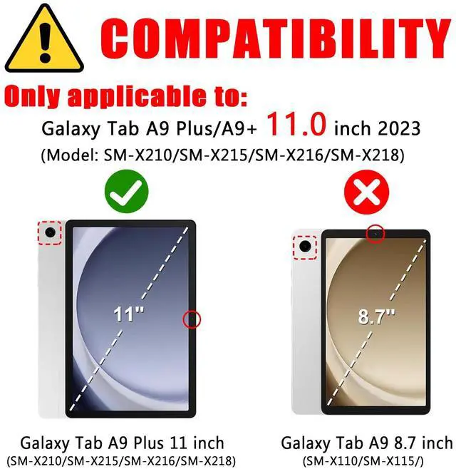 Alt view image 2 of 5 - XCHYTECHER Keyboard Case for Samsung Galaxy Tab A9 Plus 11.0 inch (SM-X210/X215/X216/X218),Rechargable Detachable Keyboard with Type-C Charging Port Cover for Tablet A9+ 2023 5G (Pink)