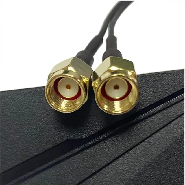 Alt view image 5 of 5 - Dual Band WiFi Antenna 2.4GHz 5GHz RP-SMA Magnetic Base Adapter Antenna With 1meters for ASUS Z590 Z390 Z490 X570 H610 H670 M13H M12 M11 Motherboard Card Wireless Network Router Laptop WiFi 6E Antenna