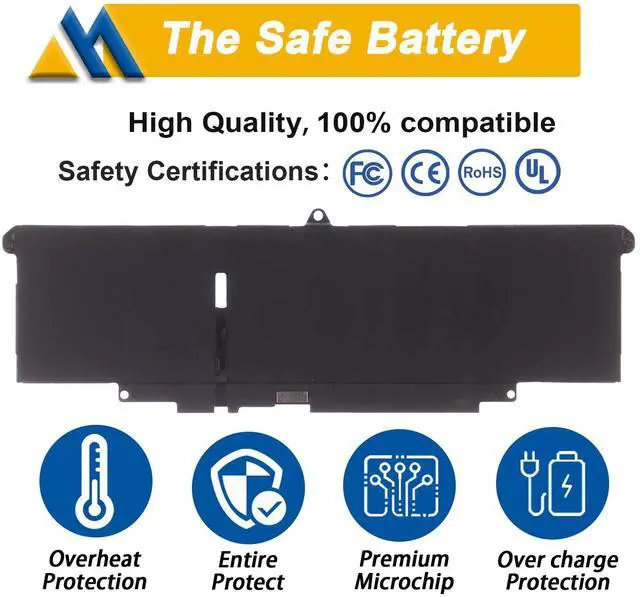 Alt view image 3 of 5 - Mobik 57Wh WW8N8 Laptop Battery Replacement for Dell Latitude 7340 7350 7440 7450 7640 7650 Series Notebook 086D0Y 86D0Y 00HYH8 FH97R 0HYH8 0CTJJ6 66DWX 047T0 0047T0 11.4V 4878mAh