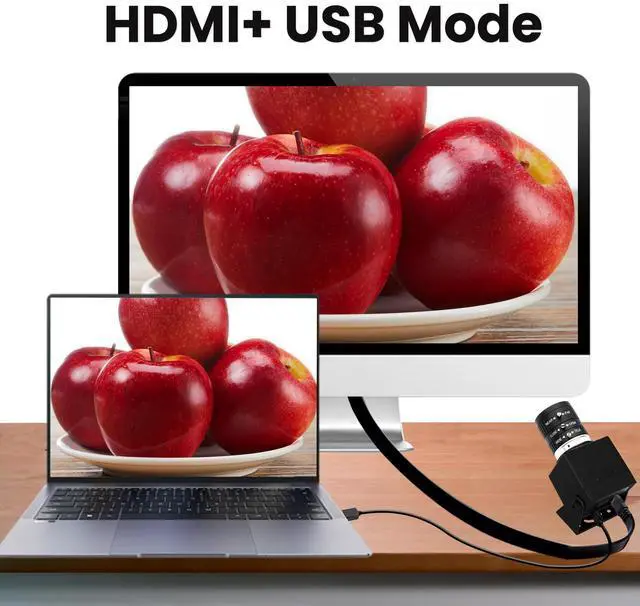 Alt view image 3 of 5 - SVPRO 4K USB HDMI Camera Manual Zoom Webcam Variable Focus External Computer Camera H.264 Industrial Close-up Industrial Camera USB and HDMI Dual Output for Laptop Tablet TV Monitor