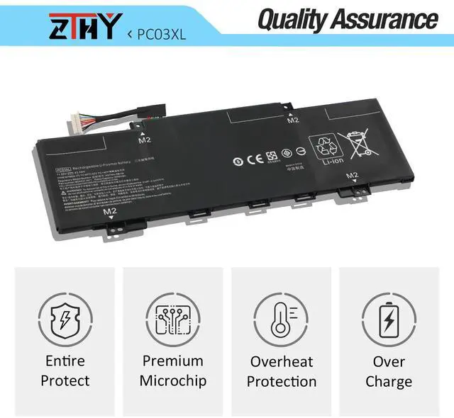 Alt view image 5 of 5 - PC03XL Battery Replacement for HP Envy x360 14-es0000 14-es0013dx 14-es0xxx 14t-es100 Pavilion X360 14-CD 14-DY 14M-DY 14-DH 14-EK 15-ER 14M-DY0113DX 15-er0125od 14-dy1031ns Aero 13-be000 13-be0013dx
