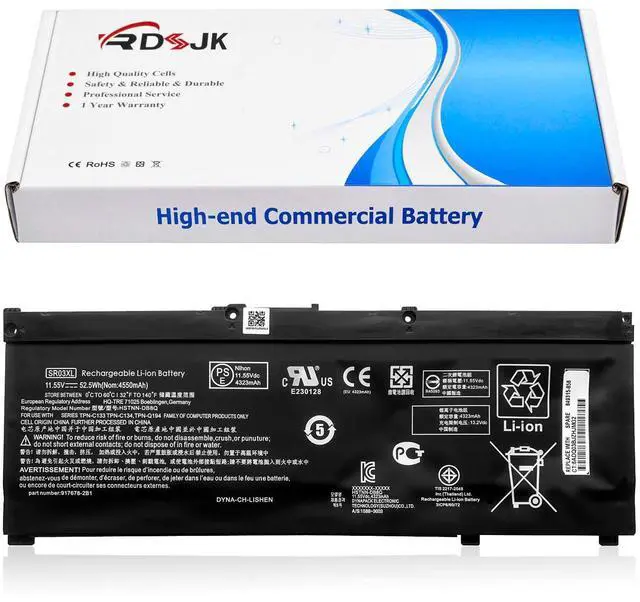 Main image of SR03XL Laptop Battery for HP Pavilion 15-CX 15-CX00 15-CX0058WM Envy x360 15-cn0000 17-bw0000 HSTNN-DB8Q L08934-2C1 L08934-1B1 L08855-855 HSTNN-IB8L SR04XL TPN-C133 C134 TPN-Q194 SR04XL 11.55V 52.5Wh