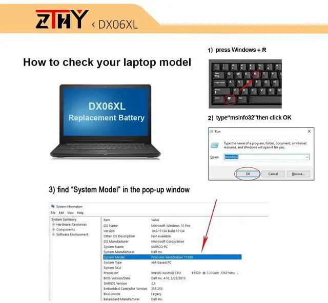 Alt view image 2 of 5 - ZTHY DX06XL Laptop Battery Compatible with HP Omen X 2S 15-DG 15-DG0000NC 15-DG0001NC 15-DG0003NC 15-DG0010NR 15-DG0018TX 15-DG0020TX 15-DG0075CL Series L32749-005 HSTNN-DB9B L32701-2C1 11.55V 72.9Wh