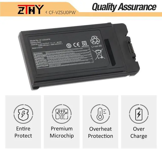 Alt view image 5 of 5 - CF-VZSU0PW CF-VZSU0PR CF-54 Battery Replacement for PANASONIC TOUGHBOOK CF54 CF-54 Mk1 54 Gloved Multi Touch Series CF-VZSU0LW CF-VZSU0GW CF-VZSU0GJS CF-VZSU0GW CF-VZSUOPW CF-VZSU0KR CF-VZSU0KJS 46Wh