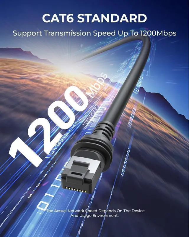 Alt view image 4 of 5 - Fytok Starlink Gen 3 Cable 100FT, Black, Male-to-Male, Cat 6, 26AWG, 120V AC, Heavy Duty, Abrasion Resistant, Waterproof, Compatible with Starlink Gen 3 Rectangular Satellite