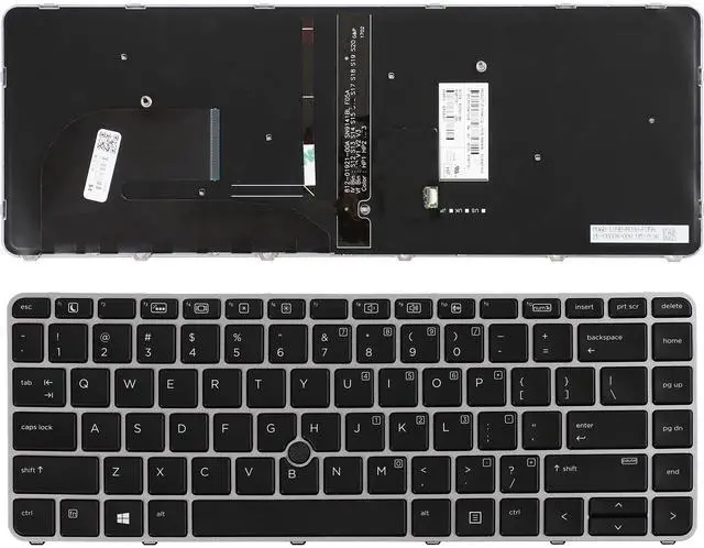 Alt view image 3 of 5 - New Laptop Backlit Keyboard for HP EliteBook 840 G3 840 G4 745 G3 745 G4 848 G3, with Pointer and Backlight, Silver Frame, US Layout, P/N 901042-001 903008-001 836308-001 6037B0126901