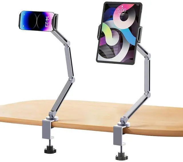 Main image of YICOSUN Adjustable Desk Mount - Super Grip Tablet Arm Holder, 360deg Rotatable Stand - Compatible with iPad Pro, Tab S9 Ultra, Wacom & Drawing Tablets