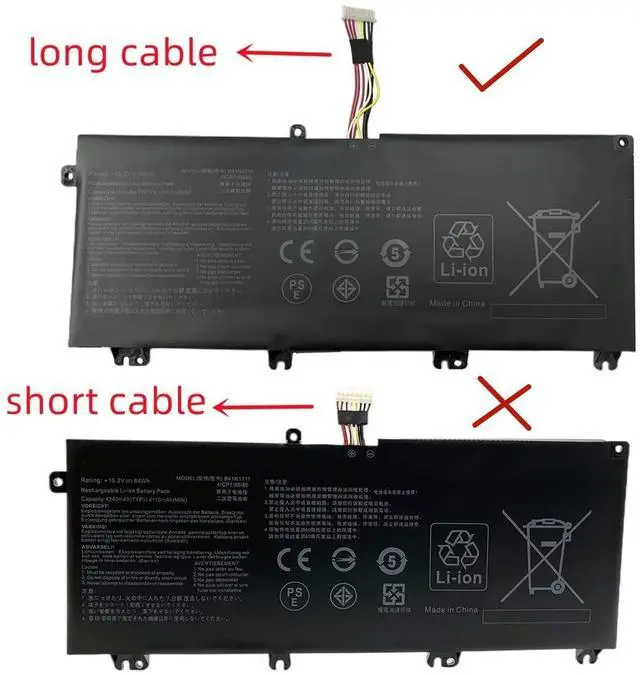 Alt view image 2 of 5 - HCSK B41N1711 New Laptop Battery compatable with Asus ROG Strix GL503VM GL503VD GL703GE GL703VD GL703VM GL503G GL503GE FX503VM FX63VD FX63VM ZX63V FX705DD FX705DY FX705GD FX705GE FX705GM Series