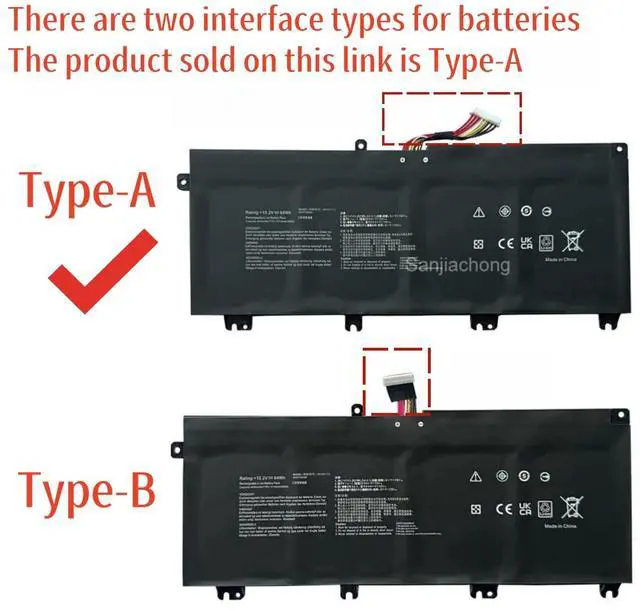 Alt view image 3 of 5 - HCSK B41N1711 New Laptop Battery compatable with Asus ROG Strix GL503VM GL503VD GL703GE GL703VD GL703VM GL503G GL503GE FX503VM FX63VD FX63VM ZX63V FX705DD FX705DY FX705GD FX705GE FX705GM Series