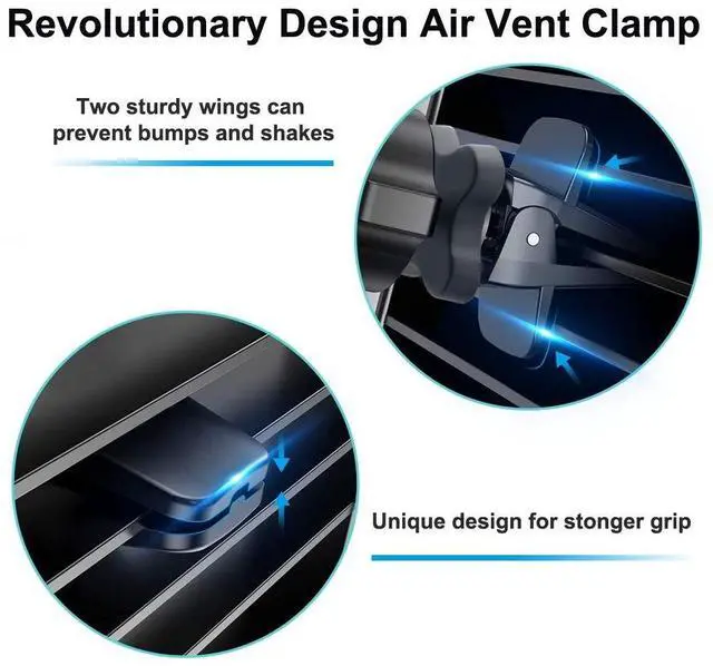 Alt view image 2 of 5 - YOOZ Vent Tablet Mount for Car [Super Stable Durable] Air Vent Car Tablet Holder Powerful Vent Clip for 4-12.9" Tablets & Phones, iPad Pro/Air/Mini, Galaxy, Lenovo, Fire, iPhone Series