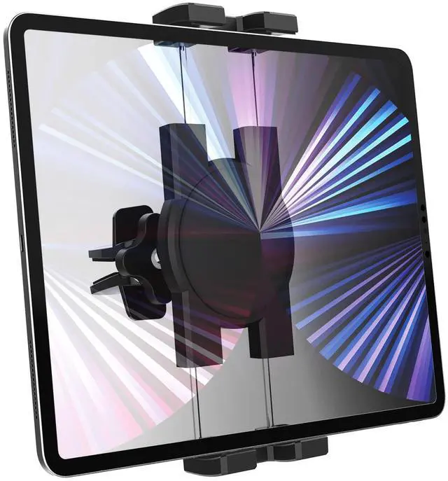 Main image of YOOZ Vent Tablet Mount for Car [Super Stable Durable] Air Vent Car Tablet Holder Powerful Vent Clip for 4-12.9" Tablets & Phones, iPad Pro/Air/Mini, Galaxy, Lenovo, Fire, iPhone Series