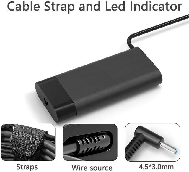 Alt view image 4 of 5 - 200W AC Adapter Charger Fit for HP OMEN 15 16 17 inch Gaming Laptop 15-ax 15-ce 15-dc 15-ek 15-dh 15-en 16-c 16-b 16-wd 16-xd 17-an 17-cb 17-w TPN-CA03
