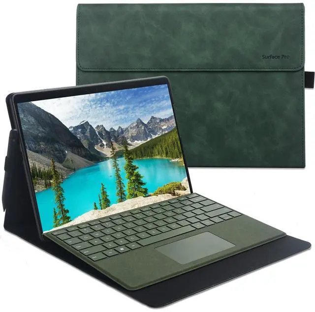 Main image of xisiciao Protective Case for Microsoft Surface Pro 9/10/ 11th Edition AI PC 2024 13" Shell Compatible with Keyboard Cover Ultral Thin & Light Heat Dissipation Design (Green)