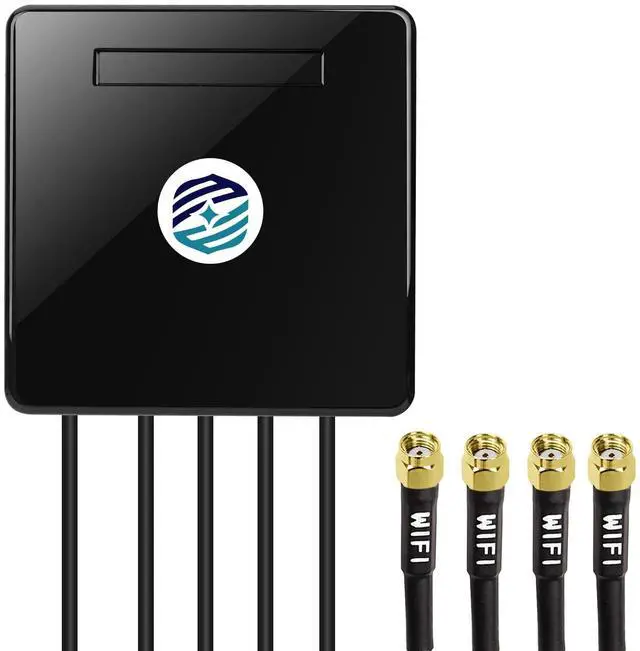 Alt view image 2 of 5 - Maswell 4X4 WIFI7 Antenna 2100-7200MHz 5G Wifi7 WiFi6E Bluetooth Zigbee MIMO L Plate Screw Mount Cubic RP SMA Plug Waterproof Outdoor IoT Waterproof Antenna, not for Signal Boosting