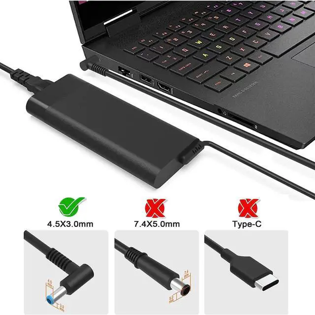 Alt view image 4 of 5 - 150W Adapter Charger for HP ZBook Studio G3 G4 G5 G6 G7 G8 OMEN by Hp Laptop 15 17 Pavilion Gaming 15 17 Zbook 15 G3 G4 G5 G6 Laptop Adapter Power