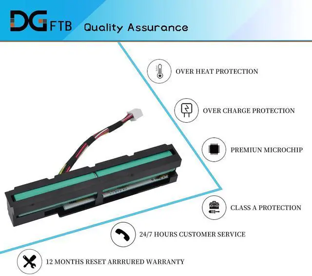 Alt view image 3 of 5 - DGTEC MC96 New Replacement Battery for HP Smart Array P840AR P440AR Controller Smart Storage Series 71004 750450-001 786761-001 815983-001 HSTNN-IS6A HQ-TRE (7.2V 8Wh/1100mAh)