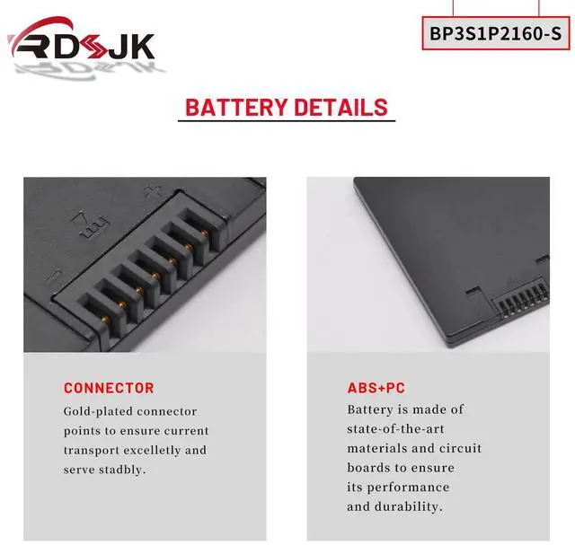 Alt view image 5 of 5 - RDSJ BP3S1P2160-S BP3S1P2160 Laptop Battery for Getac F110 G2 G3 G4 GGA 734020 Tablet 441857100001 3ICP6/51/61 24285710001 GBM3X2 4418636D0001 2428636D0004 BP3S1P2290 11.4V 25Wh