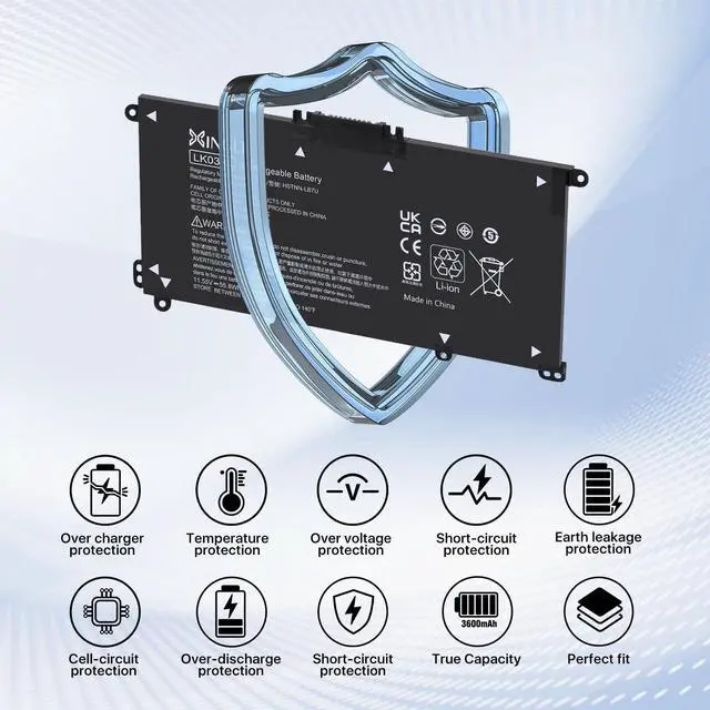 Alt view image 3 of 5 - XINGLT LK03XL LKO3XL Battery for HP Envy X360 Convertible 17-ae1xx 17m-ae111dx 15-cr0xxx 15m-cn0012dx 15m-cn0xxx 15m-bp0xx 15M-cn0011dx 15m-bp112dx 15m-bp1xx 15m-bq021dx L09281-855 916814-855