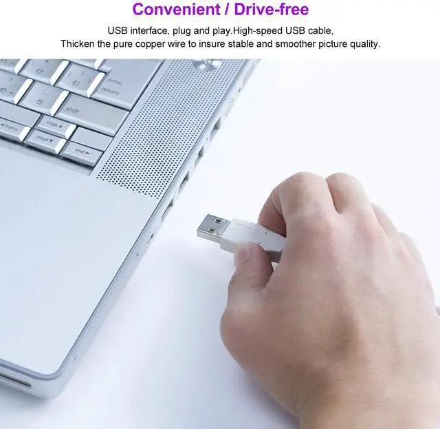 Alt view image 4 of 5 - Yunir 1080P Webcam, Digital USB Computer Camera Webcam Video Recording Web Camera BuiltIn Microphone for Live Broadcast(White)