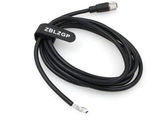 Alt view image 5 of 5 - ZBLZGP Shielded M12 A-Coded 5-Pin Female Pigtail, Open Wire End, EMI/RFI Protection, for Precision Measurement Equipment and Control Systems 5M