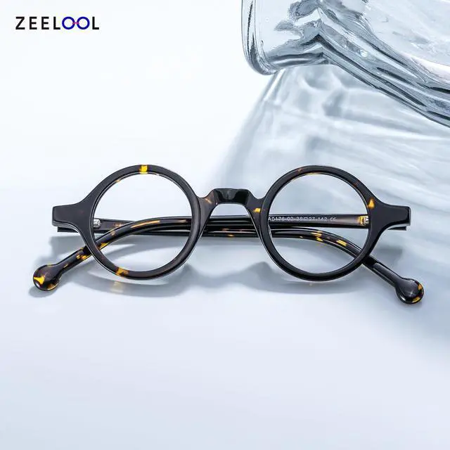 Alt view image 4 of 5 - Zeelool Vintage Small Round Blue Light Blocking Glasses Arale FA0176-02 Tortoise
