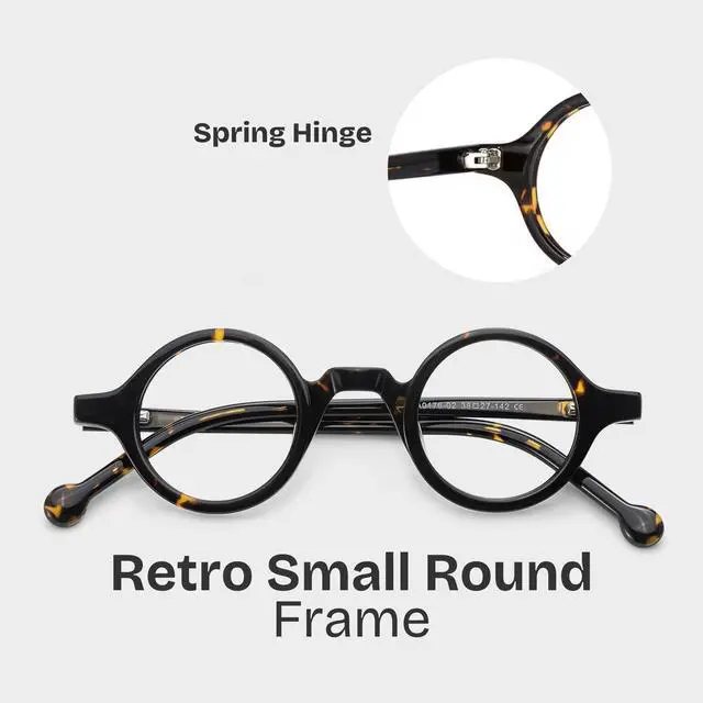 Alt view image 5 of 5 - Zeelool Vintage Small Round Blue Light Blocking Glasses Arale FA0176-02 Tortoise