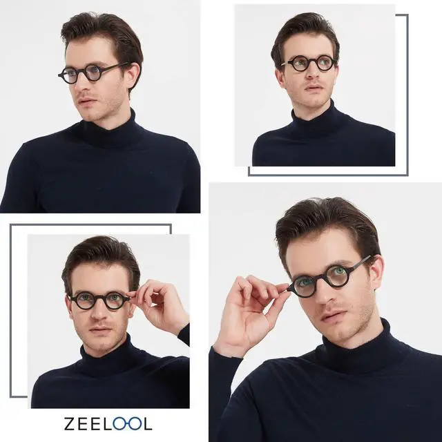 Alt view image 2 of 5 - Zeelool Vintage Small Round Blue Light Blocking Glasses Arale FA0176-02 Tortoise