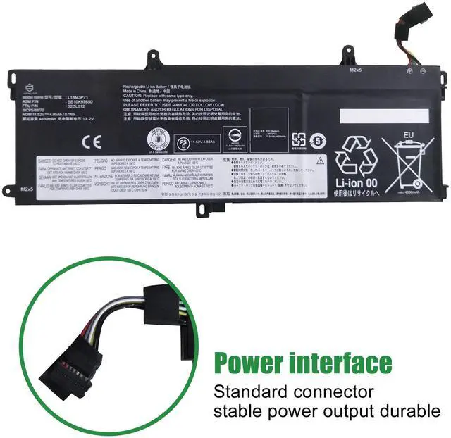 Alt view image 3 of 5 - JIAZIJIA 02DL012 L18M3P71 SB10K97650 Battery Replacement for Lenovo ThinkPad T15 T590 P53S P15S Series 02DL011 L18L3P71 SB10K97649 L20D3P71 SB10T83156 SB10T83157 SB10W51924 SB10W51930 SB10W51931