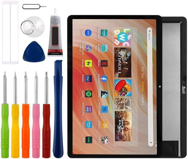 Main image of [New] Duotipa LCD Display Touch Screen Digitizer Assembly Replacement for  Kindle Fire HD 10 2023 with Technical Repair Tools Kit-Black.