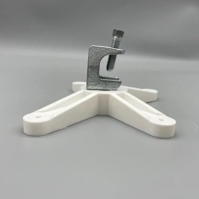 Main image of Beam Clamp Mount for Ubiquiti UniFi AP (UAP-AC-PRO, U6+, U6-Ent, U6-LR) - Easy Install for Warehouse Trusses
