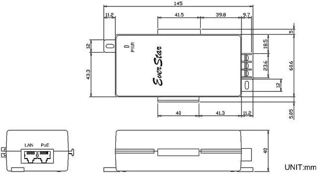 Alt view image 5 of 5 - EverStar iPoE-24W24G2DW Gigabit | 9-36V DC in | 24V/1A 24W DC PoE Out | Passive Mode B Solar PoE Injector for Loco5AC,NS- EdgeRouterX,UniFi AC Lite,RP-5AC-G2, Force180/200/300 | Black