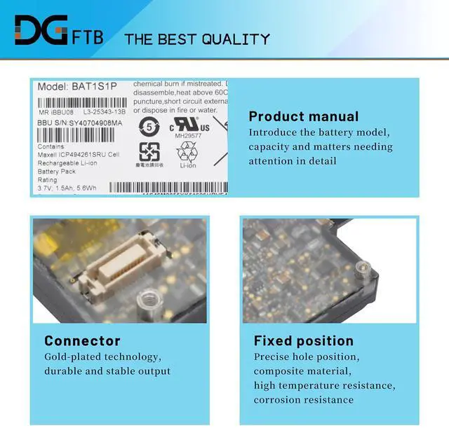 Alt view image 2 of 5 - BAT1S1P BAT1S1P-A New Replacement Battery For IBM M5000 LM5016 M5110 M5014 M5015 MR10I LSI MegaRaid BBU-iBBU08 iBBU08 81Y4490 81Y4491 81Y4451 81Y4508 L3-25343-05A L4-25343-07B (3.7V 5.9Wh/1590mAh)