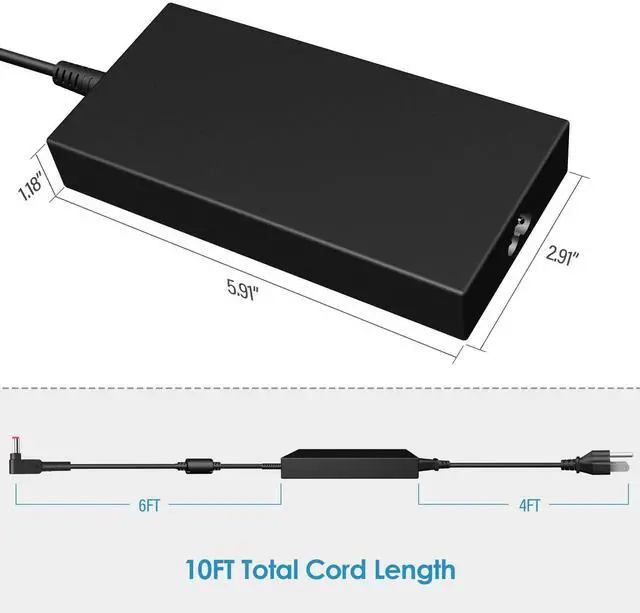 Alt view image 3 of 5 - 180W ADP-180MB K N20C1 Charger Fit for Acer Nitro 5 AN515-57 AN515-56 AN515-55 AN515-54 AN515-53 AN515-52 AN515-51 AN515-45 AN515-44 AN517-55 AN517-52 Power Adapter Supply