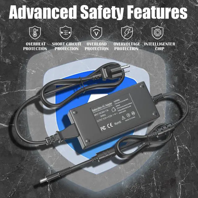 Alt view image 4 of 5 - 180W Laptop Charger Compatible with Dell Inspiron One 2350 2320 Precision 15 17 7560 7510 7520 7530 7550 3530 7710 7730 5530 M4600 M4700 M4800 G7 G5 G3 7577 5515 Game Computer Power Adapter DA180PM111