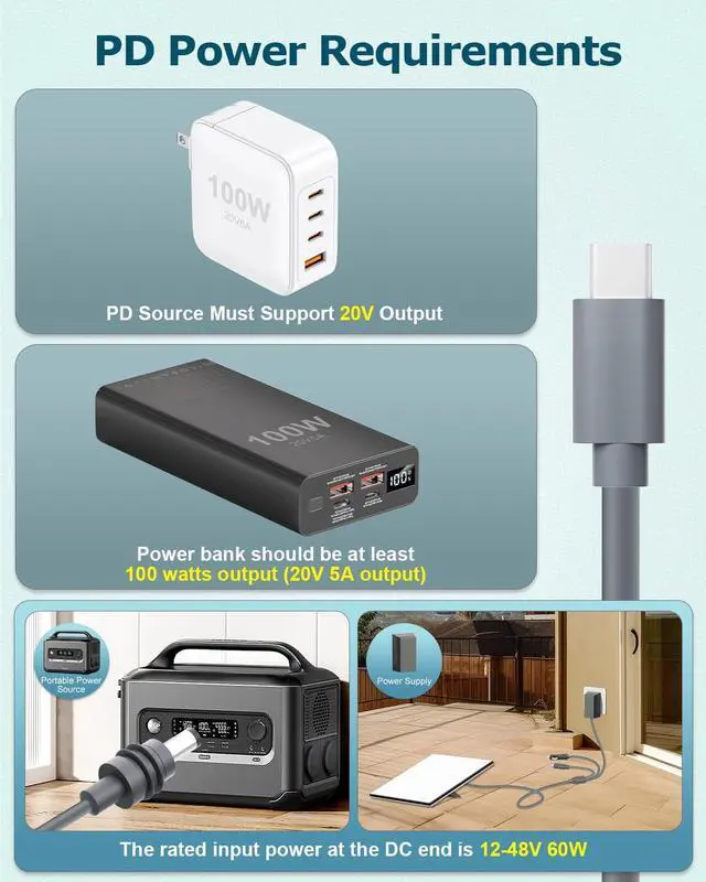 Alt view image 5 of 5 - Starlink Mini Power Cable Cigarette Lighter, Starlink Mini USB C to DC Power Cable for Starlink Mini Accessories 3 in 1 10FT Starlink Mini Cigarette Lighter/Type-C/DC to DC Power Cord 5.5*2.1mm 18AWG
