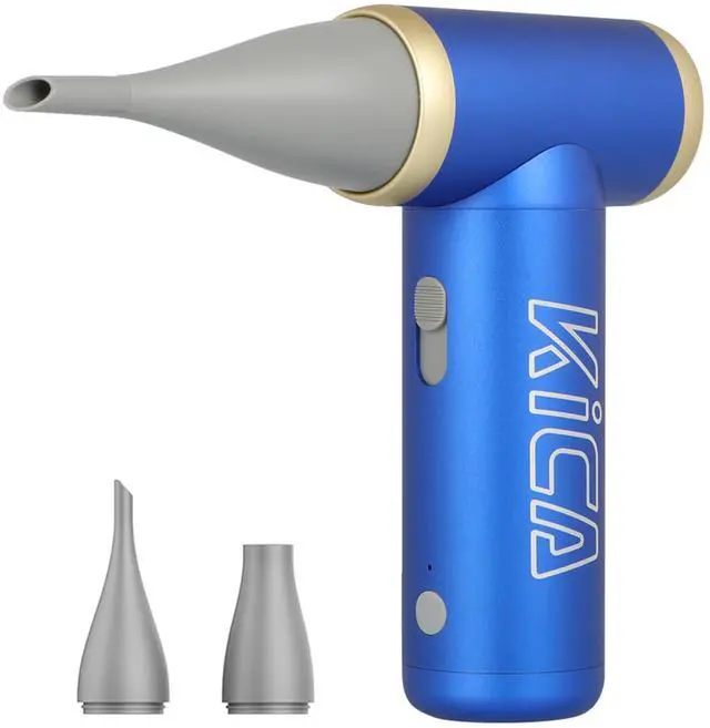 Main image of KiCA Jetfan 2.0 Electric Air Duster for Computer/Keyboard/House Cleaning/Camera Lens/Camping/BBQ/Car/Barbershop/Hair Drying,100000RPM,Upgraded Nozzle/BatteryLife,Air Can Substitute Tool-Blue