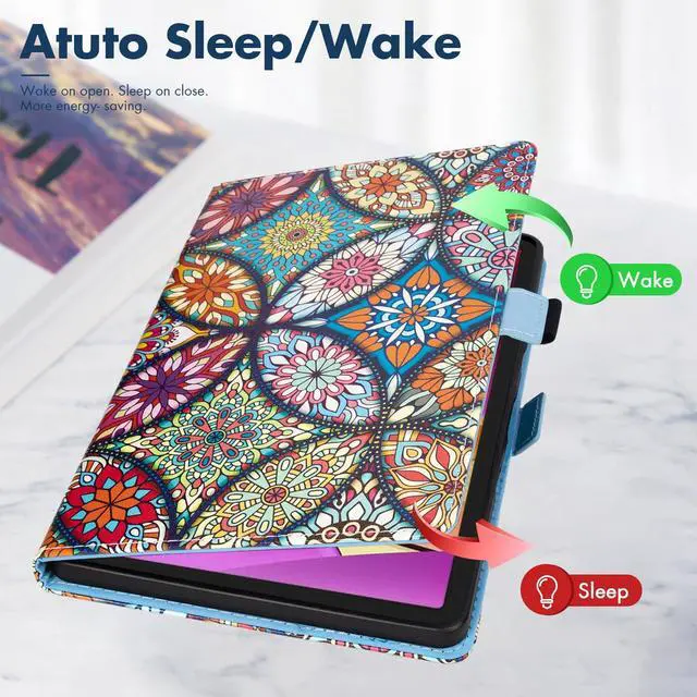 Alt view image 2 of 5 - Dteck for  Fire Max 11 Tablet Case 11" (13th Generation) 2023, PU Leather Shell TPU Back Cover Fold Stand Case with Auto Sleep Wake, Adjustable Viewing Angles, Cute Folio Case, Stained Glass
