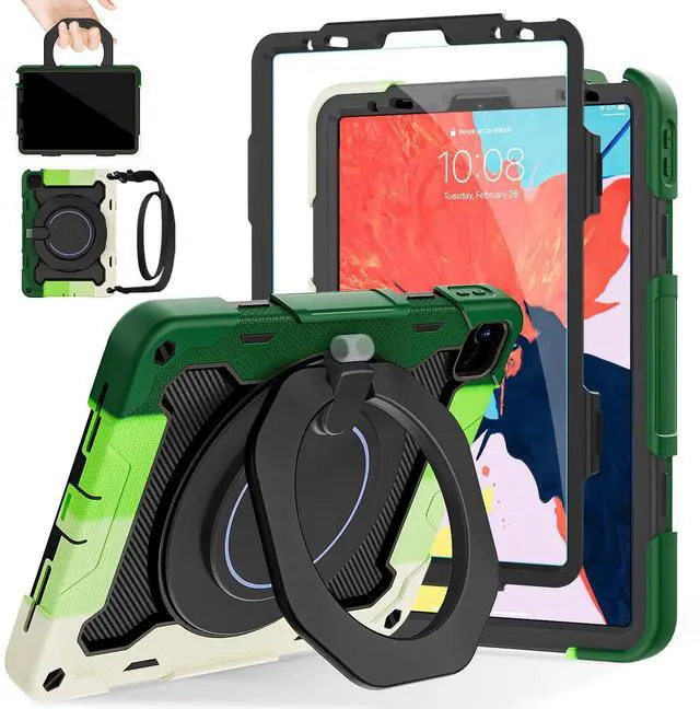 Main image of ROISKIN for iPad Air 5th 4th Generation Case (2022 2020) 10.9 inch & iPad Pro 11 Case 4th/3rd/2nd/1st Gen[Screen Protector,15ft Drop Protection] with 360 Stand Hand Strap for Kids Women Man