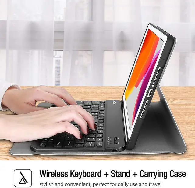 Alt view image 2 of 5 - ProCase iPad 10.2" Keyboard Case Bundle with Rugged Heavy Duty Cover for 10.2" iPad 8th Gen 2020 / 7th Gen 2019