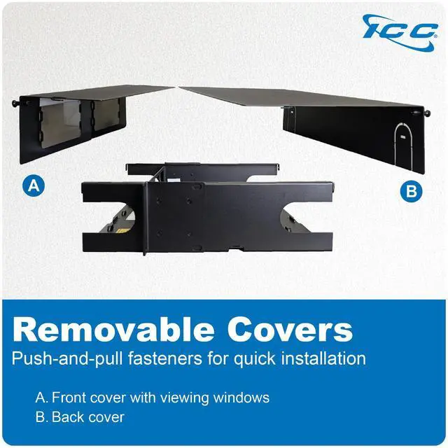 Alt view image 4 of 5 - ICC 2U Fiber Optic Rack Mount Enclosure - 6 Slots for LGX Compatible Adapter Panels or Cassettes, Supports up to 144 Fibers, Fits 19-Inch Racks, Secure Fiber Management Solution, ICFORE62RM