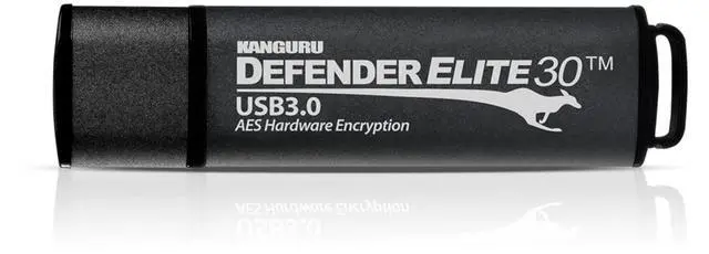 Alt view image 3 of 3 - Kanguru Defender Elite30 - 64 GB Hardware Encrypted Flash Drive - Physical Write Protect Switch - SuperSpeed USB 3.0
