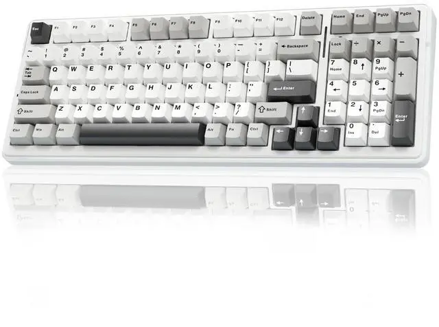 Alt view image 2 of 5 - AULA Wireless Keyboard and Mouse Combo, F99 Wireless Mechanical Keyboards Hot Swappable Custom Keyboard+SC580X Wireless Gaming Mouse Light Purple