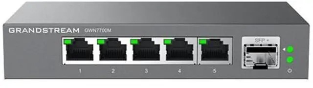Main image of Grandstream GWN7700M | 6-Port Multi-Gigabit Ethernet Unmanaged Network Switch | 2.5G Bandwidth | Plug & Play | Desktop/Wall-Mount | Fanless Metal Design