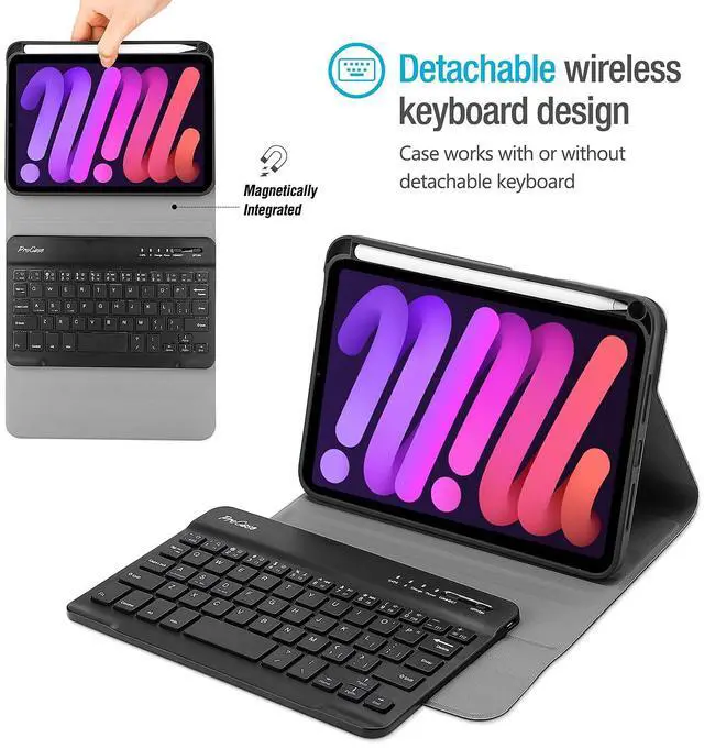 Alt view image 5 of 5 - ProCase 4-Way Privacy Screen Protector Bundle with Keyboard Case for iPad Mini 7 (A17 Pro) 2024 / iPad Mini 6 2021