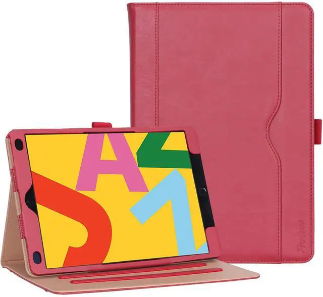 Main image of ProCase for iPad 10.2 Inch Case 2021 9th Generation/2020 8th Generation/2019 7th Generation iPad Case, Leather Vintage Stand Folio Cover Protective Case for 10.2" iPad 9th Gen/8th Gen/7th Gen -Red