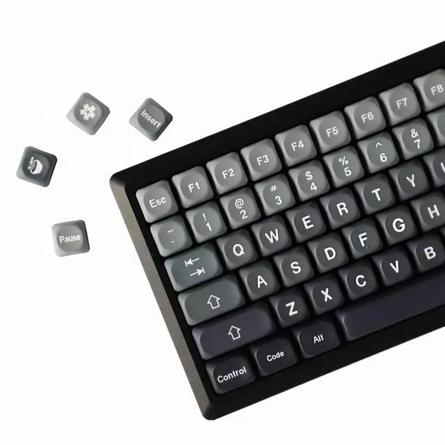 Main image of YMDK Gradient Keycap 132 Keys PBT MOA Profile Dye Sub Top Print Custom Keycaps for MX Mechanical Keyboard