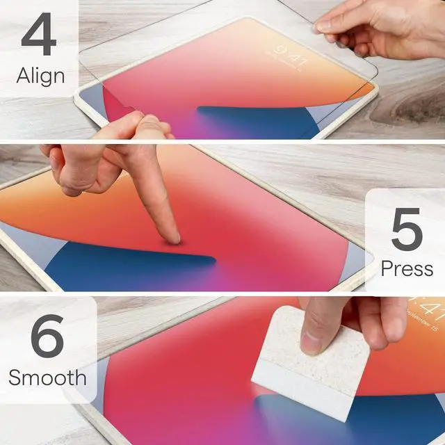 Alt view image 4 of 5 - ZUGU CASE Screen Protector for iPad Pro 13 (M4), Tempered Glass Scratch Resistant Film, Fingerprint & Smudge Resistant Protector, Includes Installation Guide