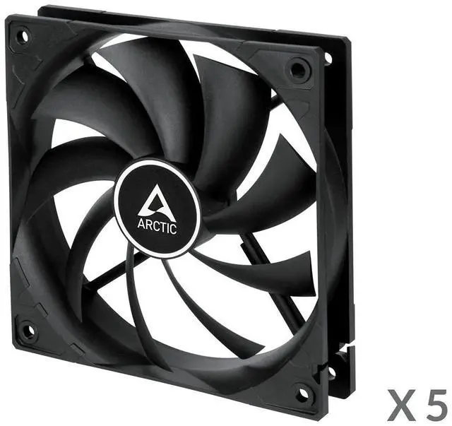 Alt view image 2 of 5 - ARCTIC F12 (5 Pack) - 120 mm Standard Case Fan, Value Pack, Low Noise, Very Quiet Motor, Computer, Fan Speed: 1350 RPM - Black