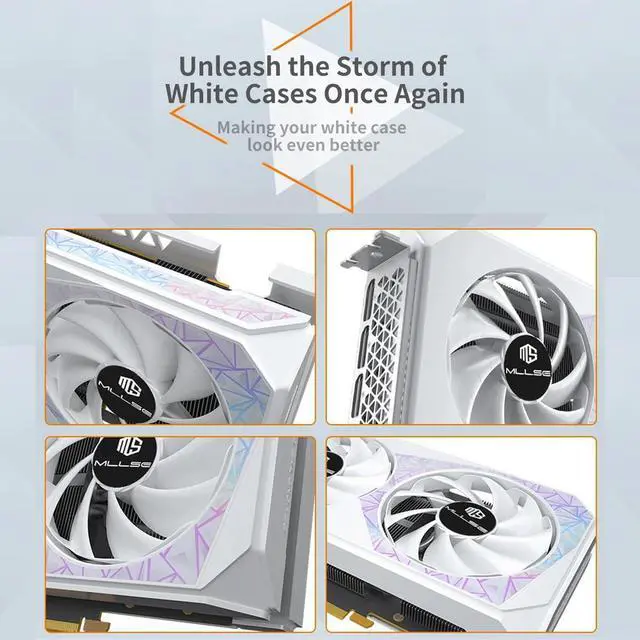 Alt view image 3 of 5 - MLLSE RTX 3060 Graphics Card, 12GB GDDR6, 192-bit, PCIe 4.0, HDMI & 3DP, 8-Pin, Desktop GPU for Gaming (White)