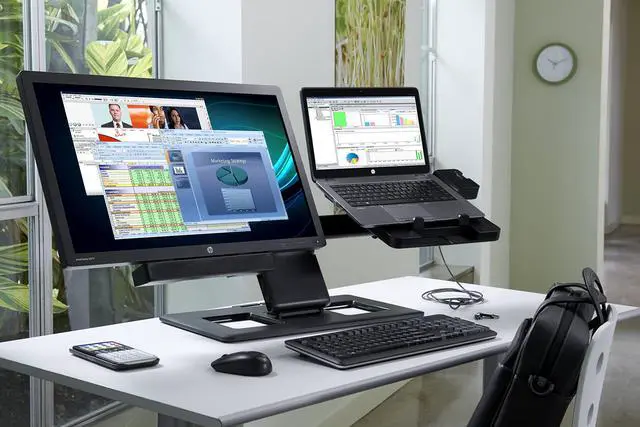 Alt view image 5 of 5 - HP 2013 D9Y32AA UltraSlim Docking Station with 65W Adapter D9Y32AA#ABA compatible with HP EliteBook Folio 9470m